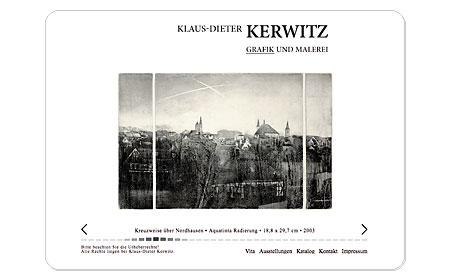 <span style="font-weight: bold">Klaus Dieter Kerwitz</span><br />Internetseite – Grafiken<br />Gestaltung und Programmierung