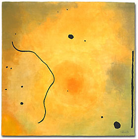 <span style="font-weight: bold">Orange erwacht</span><br />von Tomas Kerwitz, 200x200 cm